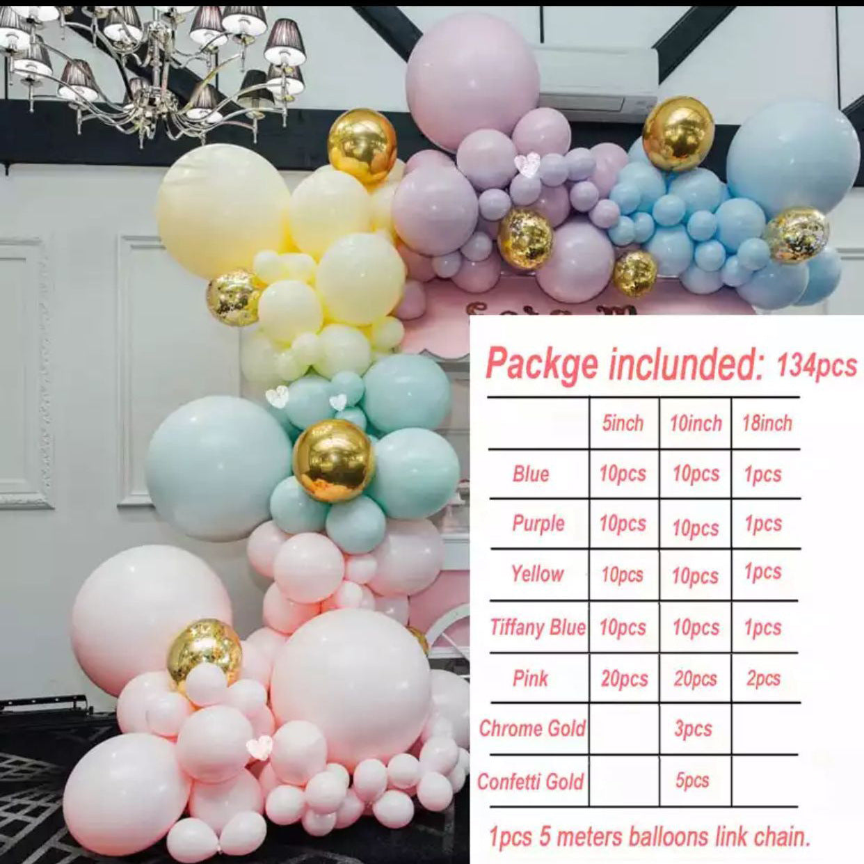 Birthday Party Wedding Party Decoration Balloon Set