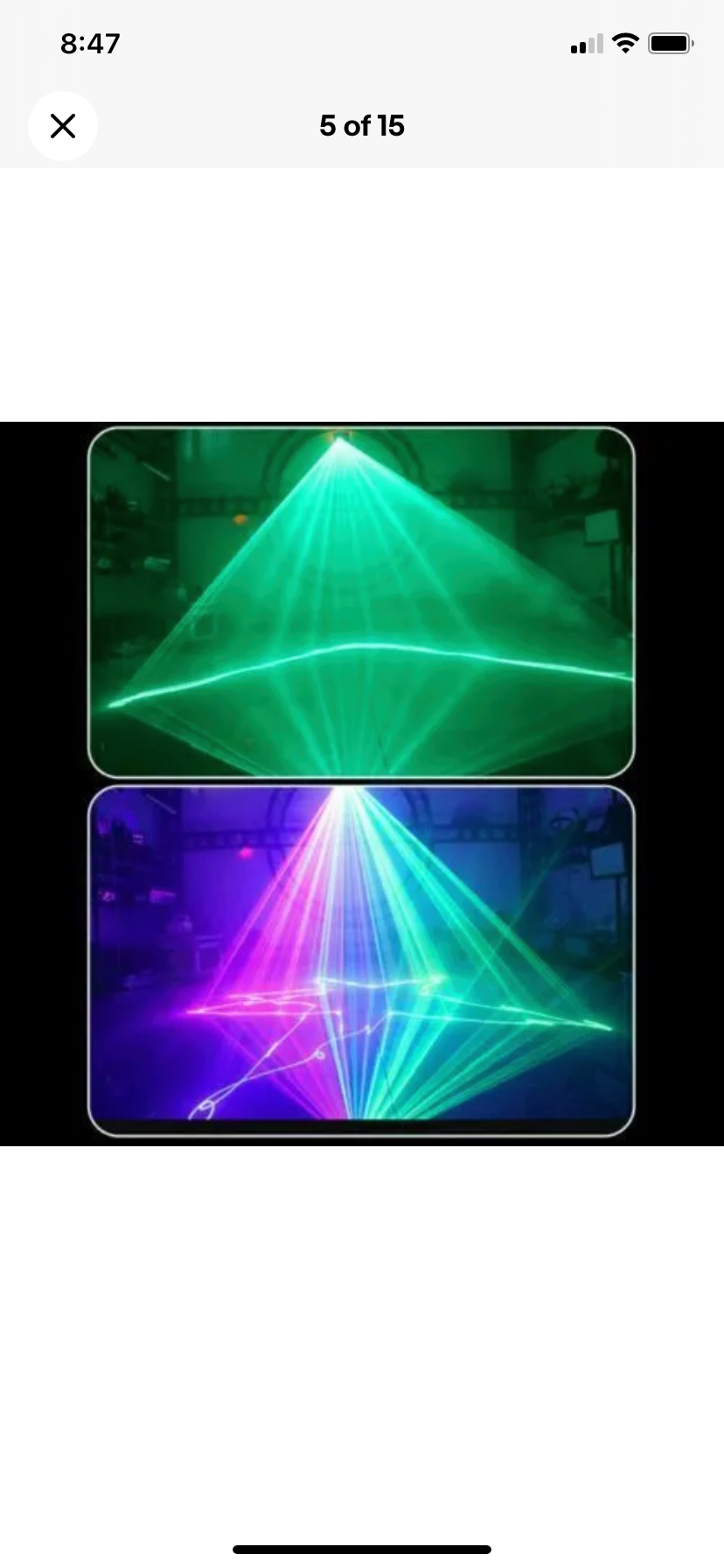 500mW RGB LED Laser Beam Projector DMX Scanner DJ Disco Stage Party Light