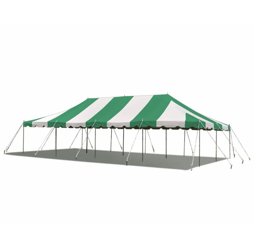 Green Canopy 20x40 Pole Tent PVC Vinyl Party Event Backyard Shelter Gazebo