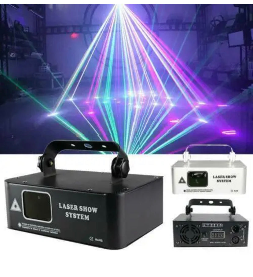 500mW RGB LED Laser Beam Projector DMX Scanner DJ Disco Stage Party Light