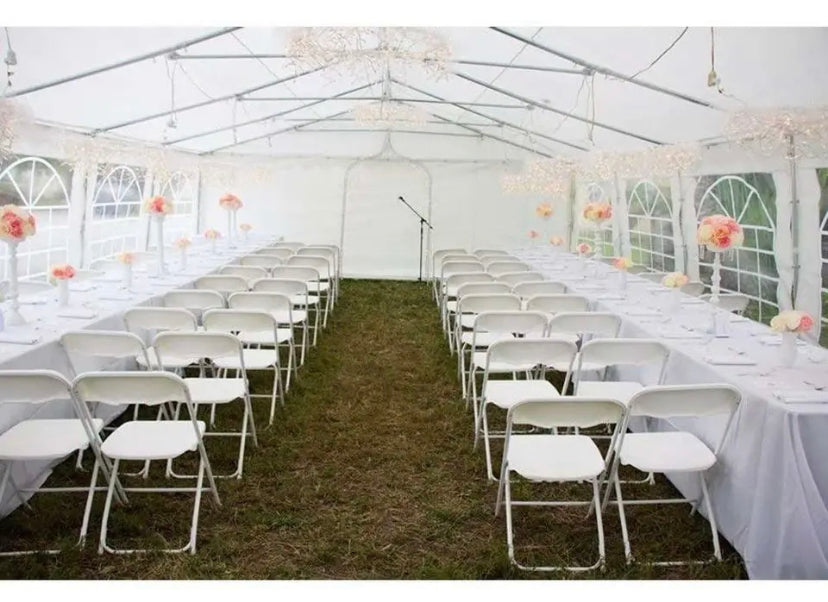 White 20x20 Heavy Duty Outdoor Gazebo Canopy Party Wedding Tent Shelter