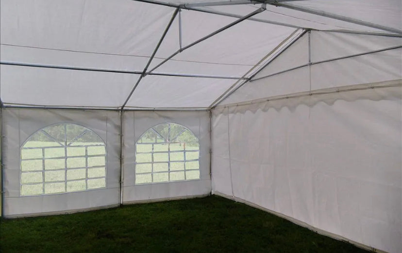 32' x 20' PE Party Tent - Heavy Duty Carport Canopy Wedding Shelter - White