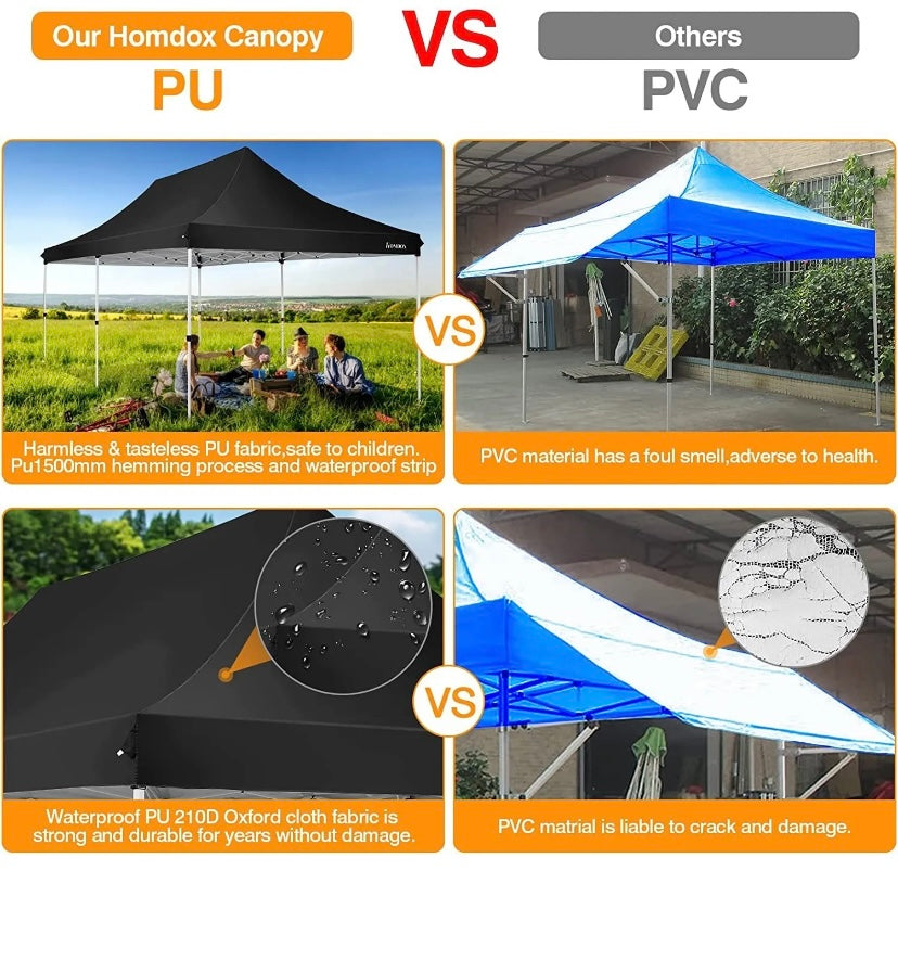 10x20EZ Commercial Pop UP Canopy Party Tent Folding Waterproof Gazebo Heavy Duty