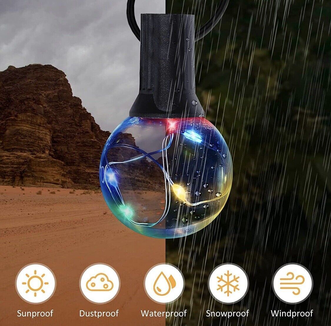 LED Multicolor String Lights Indoor/Outdoor - 35 FT